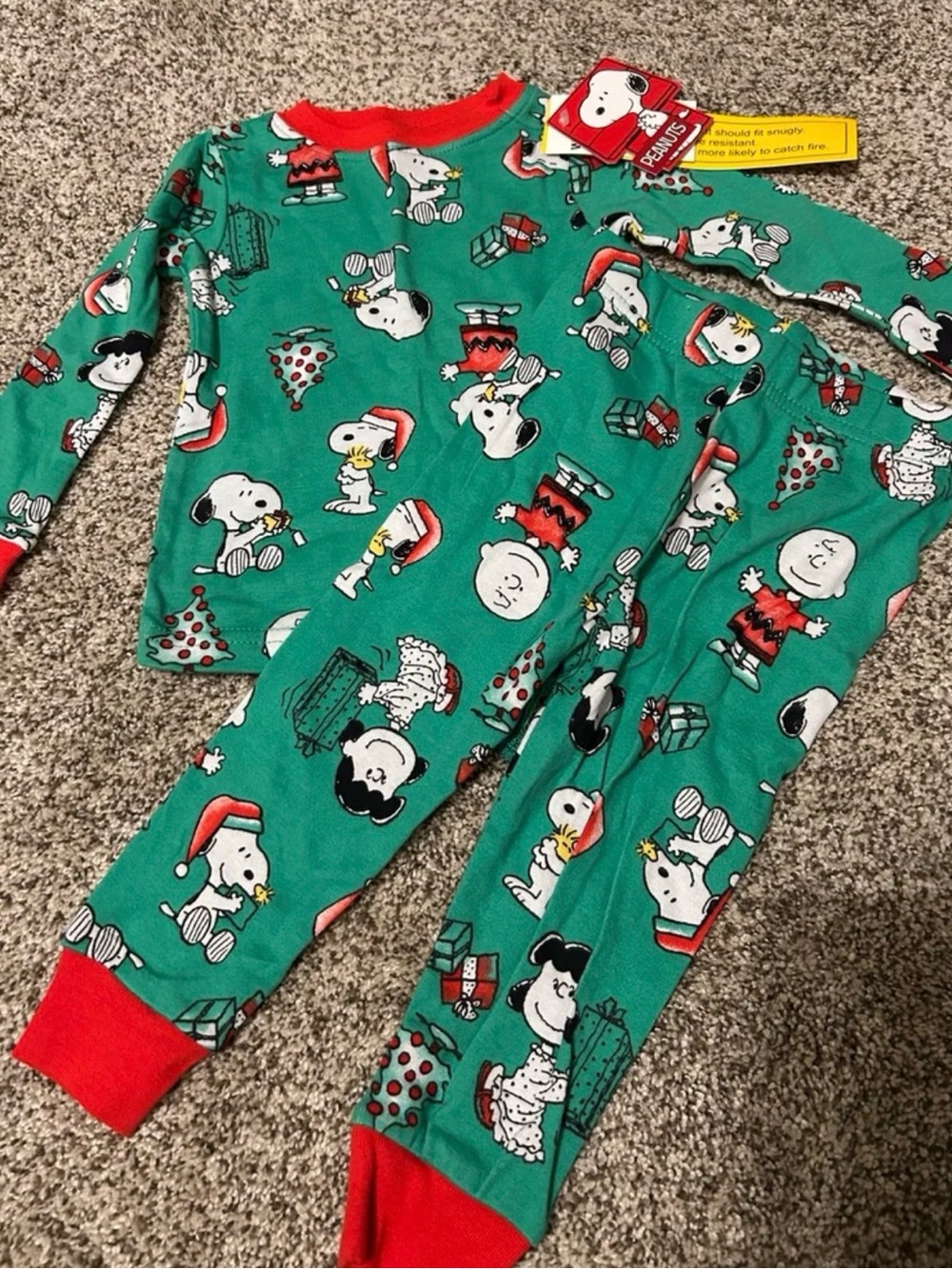 NWT Peanuts 2-piece PJ set Size 18M